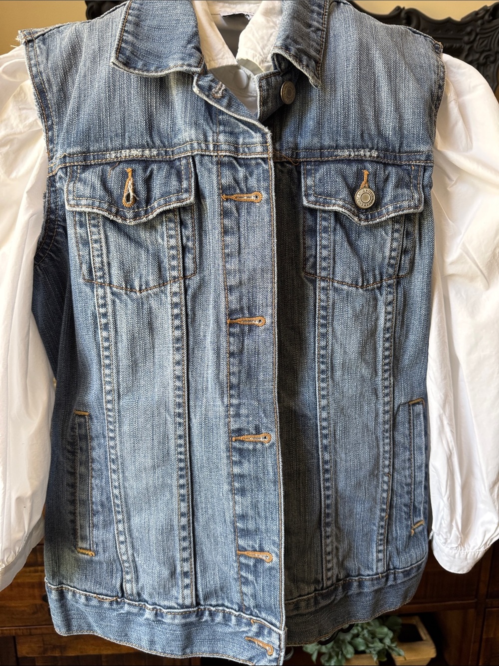 Old Navy Light Wash Denim Vest